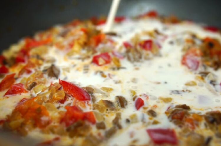 Recept plněné žampiony pečené se zeleninou