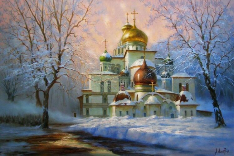 старинные открытки с крещением господним 19 января