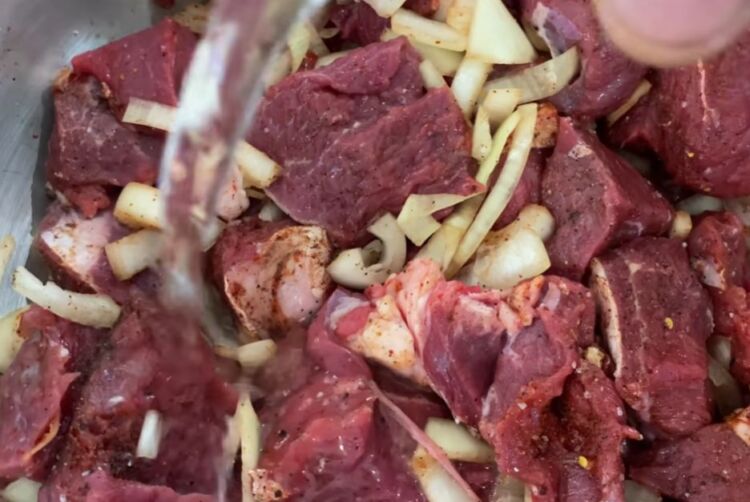вкусного шашлыка из говядины с салом